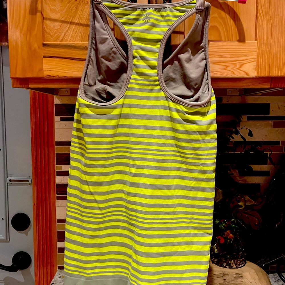Striped Yellow and Gray Tank Top